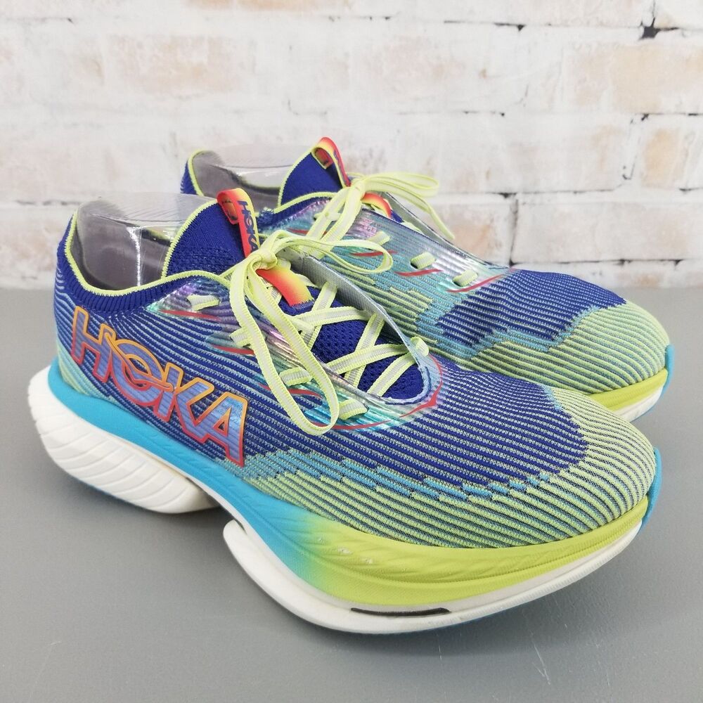 Hoka One One Cielo X1 1147910 ENN Road Racing Shoe Evening Sky/Lettuce Men's 10